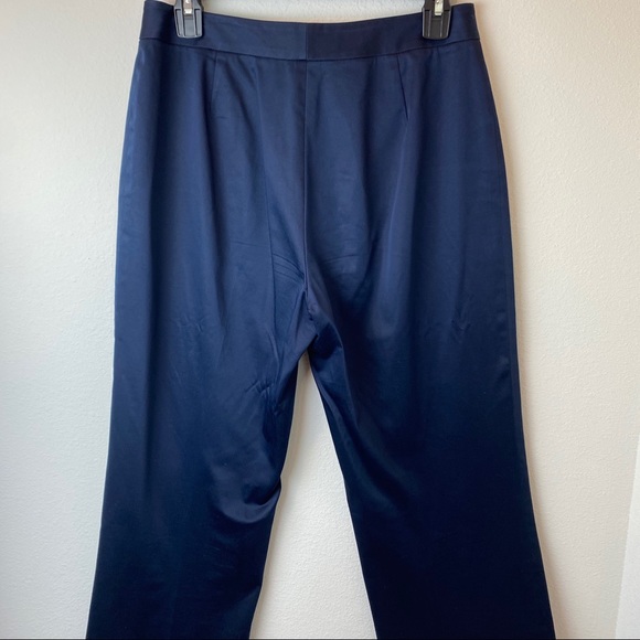 LAFAYETTE 148 Flat Front Trousers Navy - Picture 4 of 7